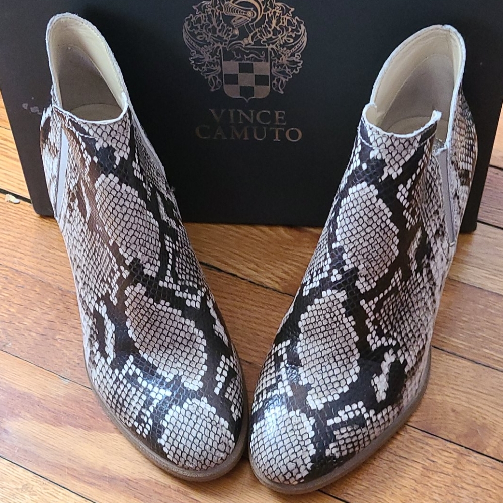 COPY - Vince Camuto snakeskin heel booties